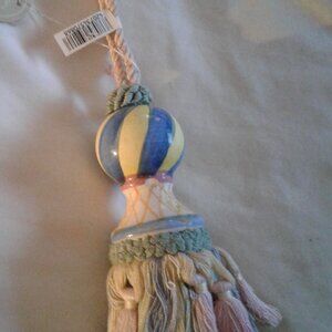 New! Hand-Painted Ceramic Curtain Tie-Back Tassel